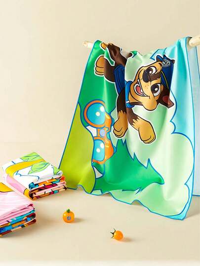  Paw Patrol Swimming Bath Towel, Portable And Wrappers, Bathing And Body Drying, Quick-Drying Absorbent Towel, Beach Towel Room Decor Home Decor
