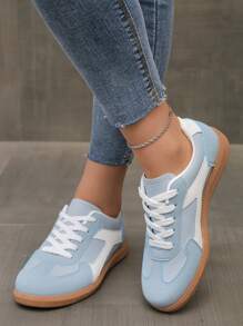 Multicolor Casual Sneakers - Lace-Up Lightweight Soft-Sole Sneakers For Walking & Daily Wear - For Women - Comfortable, Fashionable, Versatile - Step Into Style And Comfort