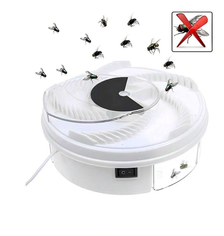 Armadilha Para Insetos Usb Portátil Papa Mosca - Branco - Visão 1