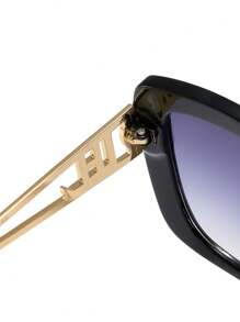 LINFEMAND Gafas decorativas de moda con lentes cuadrados degradados de colores multicolor de LINFEMAND, regalos elegantes para fiestas de verano, bodas y festivales, atuendo elegante para vacaciones de verano en la playa, al aire libre y viajes, con montura cuadrada oversize de estilo hueco