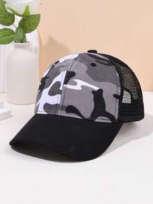 1pc Camouflage Mesh Breathable Quick Dry Baseball Cap, Suitable For Boys, Outdoor Activities In Spring And Summer, Summer Sun Protection - Multicolor - View 12