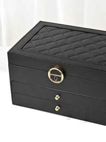 1 Stück hochwertige Luxus Schmuckaufbewahrungsbox mit großer Kapazität für Damen, mehrstöckiger Schmuckorganizer