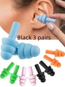 10 Pairs Of Colored Soft Silicone Earplugs, Waterproof Swimming, Waterproof Insulation And Comfortable Earplugs, Noise Reduction During Sleep, Easy To Carry, Simple And Easy To Use.