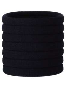 20 Pieces Large Stretch Hair Ties Ponytail Holders Hair Tie For Thick Heavy And Curly Hair (Black, 6 Cm In Diameter, 1 Cm In Width),Hair Accessories,Hair Rope, Hair Bobbles Head Accessories Rubber Bands - Black - View 10