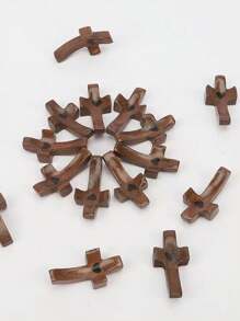 10 Stück/Set 5 Stück/Set 1 Stück christliches Holzkreuz, Fingerstressentlastung, religiöses Geschenk für Christen, Kirche, Geburtstag, Abschluss, sortierte Farben und Stilholzkreuzbrosche