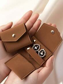 Portable Multifunctional Small Jewelry Roll Bag Storage Bag Mini Storage Newspaper Earrings Ring Necklace Storage Bag, Suitable For Travel, Vacation, School Rebate, Vacation Camping, Send Girlfriends, Send Girlfriends, Send Mom, Send Their Own Perfect Holiday Gift! Back To School