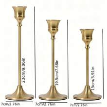 30pcs Set Of Elegant Metal Tapered Candle Holders, Suitable For Dining Table Decor, Wedding, Party, And Home Decoration