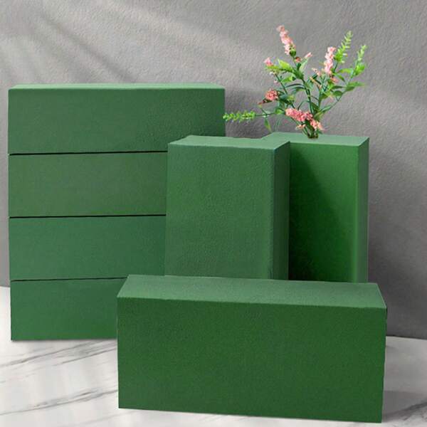 1/2/3 Peças Espuma de Flor Verde, Tijolos Retangulares de Espuma Florista, Blocos de Espuma de Flor Seca, Lama de Espuma de Flor, Suprimentos Decorativos para Arranjos Florais DIY de Casamento e Festa de Feriado