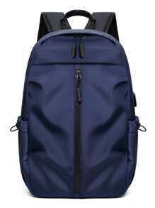 Großer, wasserdichter Business-Rucksack, lässiger Laptop-Rucksack für Outdoor-Reisen, Schule, Studenten, Lehrer, schwarz, mit USB-Ladeanschluss, Mehrzweck-Wanderrucksack für die Schulanfang