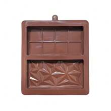 Stampo per barretta di cioccolato 2-in-1 al cioccolato fondente, stampo per cioccolato al pistacchio di Dubai, stampo per barrette di cioccolato fai da te, stampo in silicone extra profondo per praline di cioccolato