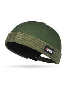 1 件字母印花灯芯绒棒球帽，休闲街头摩托车风格，百搭帽子，男士理想礼物男士遮阳帽夏季帽子，适合徒步旅行和钓鱼等夏季户外活动