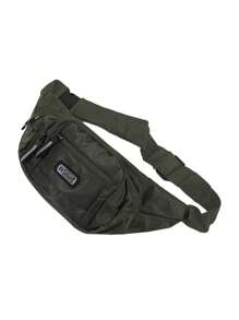 1pc Universal Nylon Sports Fanny Pack For Men & Women - Solid Color, Non-Waterproof, Zippered Waist Bag With Adjustable Strap For Hiking, Travel, Camping, Running & Outdoor Activities