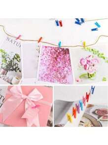 20/50/100 Pieces Colorful Wooden Mini Clothespins - Reusable, Space Saving, Multicolor Decorations For Photos, Crafts, DIY, Home Decor, Valentine's Day (1 Inch, 2.5 Cm), Gender Reveal Party, Perfect For Birthdays, Weddings, Parties, The Perfect Gift For Colleagues, Friends, And Family, Back To School