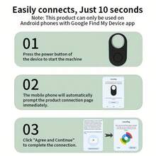 RSH 兼容安卓系统的“查找我的智能标签”无线追踪器，可与 Find Hub（仅限安卓系统）配合使用，全球精准追踪防丢设备，适用于钥匙、行李等物品，是圣诞节、新年、情人节、复活节、生日等节日的完美礼物。