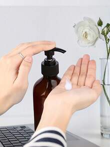 Refillable Soap Dispenser, 300ML/500ML, Plastic Amber Pump Bottle, Unscented, Latex-Free, For Shampoo, Lotion, Gel, Cosmetics, Bathroom Container - Multicolor - View 4
