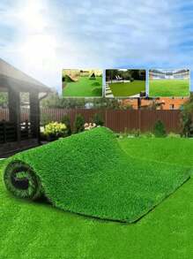 قطعة واحدة من عشب صناعي/ سجادة عشب لملعب كرة القدم الخارجي ، تصميم هندسي