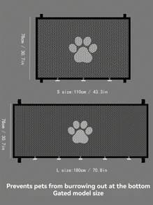 1pc No-Drill Pet Fence, Stair And Door Gate, Isolates Cats And Dogs, Pet Barrier, Pet Isolation Net, Portable Foldable Pet Divider Fence, Dog Protection Net Fence