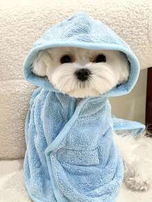 Pet Cat Dog Absorbent Bath Towel, Quick Dry Bathrobe