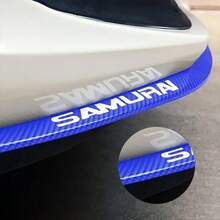 1pc Car Front Bumper Lip Protector, Carbon Fiber Pattern, Plastic Material, Rubber Trim For Car Modification, Suitable For Most Vehicle Models - Anti-collision Strip - View 3