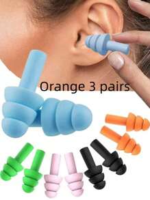 10 Pairs Of Colored Soft Silicone Earplugs, Waterproof Swimming, Waterproof Insulation And Comfortable Earplugs, Noise Reduction During Sleep, Easy To Carry, Simple And Easy To Use.