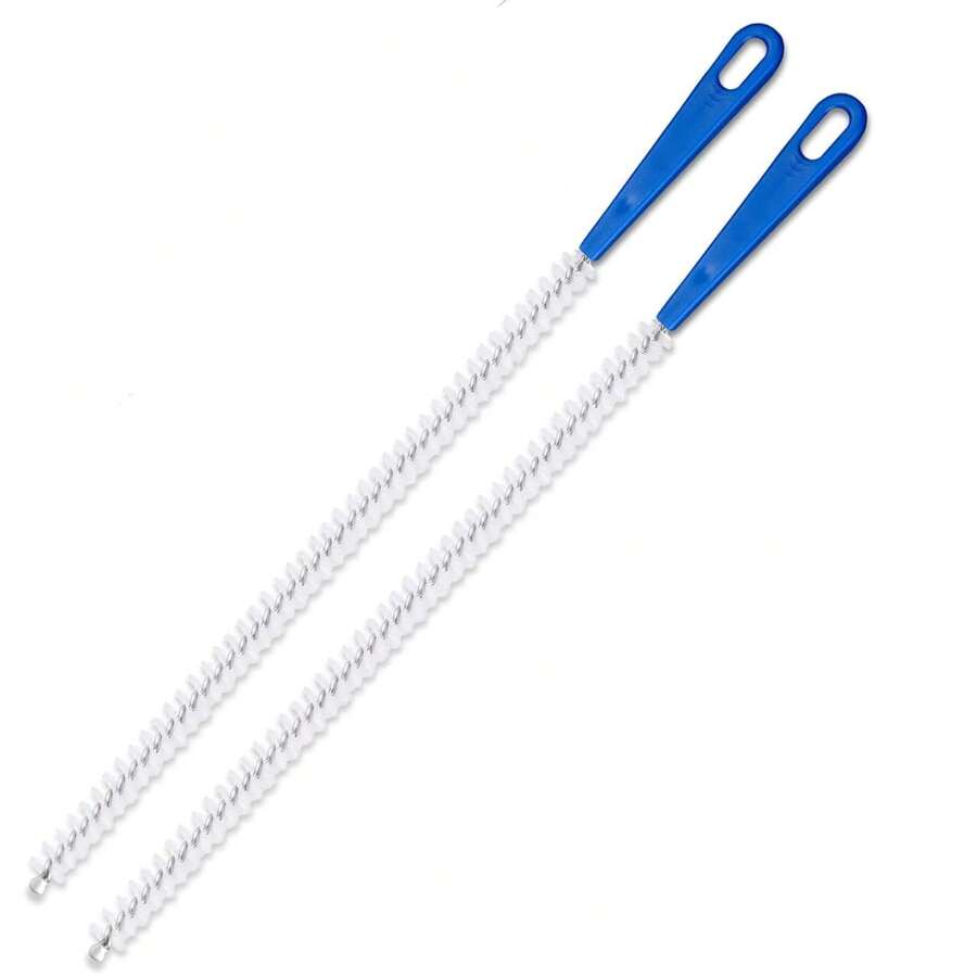 Drain Cleaning Brush 2pack, Long Drain Clog Remover Tool 23.6inch, Pipe Brush Cleaner With Nylon Bristles, Sink Drain Cleaner For Toilet, Kitchen Sink, Bathroom Tub, Shower, And Sewer Drain