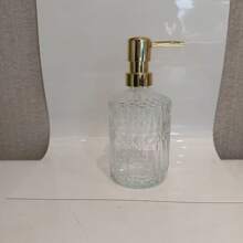 1pc Glass Refill Bottle, Suitable For Bathroom & Kitchen Hand Wash, Shampoo, Body Wash, Detergent Refill Back To School