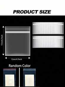 100个透明自封袋加厚小袋子珠宝小包装袋可重复使用戒指耳环塑料袋透明PE可重复密封袋 - 多色 - 查看 10