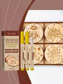 Woodworking Pyrography Pen, Wood Burning Marking Pen For Kids DIY Handcrafts Design Burning Art