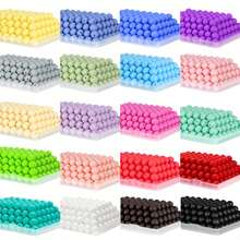 105颗彩色硅胶珠套装（9/12/15毫米），适用于珠宝制作 - 专业工艺用品，包含手链/项链/钥匙扣/笔饰和证件挂绳材料，现代办公装饰/DIY礼物/单色配饰（男女通用工艺用品） - 圓形矽膠珠 - 查看 2