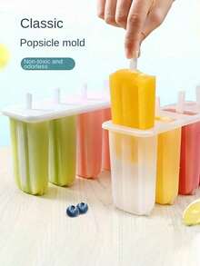 1pc Flexible Ice Pop Mold Easy Release, Space-Saving Design, Suitable For Homemade Healthy Ice Cream, Frozen Snacks And Jelly - Dishwasher Friendly, Great For Parties And Everyday Use - Multicolor - View 1