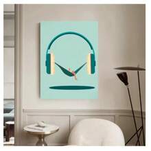 1 pieza Póster de arte de pared con pintura vintage abstracta y minimalista sin marco, de un piano de dibujos animados, guitarras y notas musicales, decoración moderna para sala de estar, dormitorio, sala de estudio, cafetería, sala de música y hogar