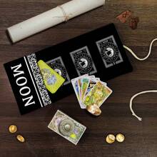 1pc Moon Tarot Card Storage Bag, Astrology Gift Bag, Divination Tool Accessory, For Witchcraft & Astrology Supplies Storage, Suitable For Holiday Parties, Gifts
