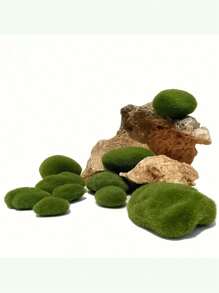 Set de 10/20/30 piezas de piedras artificiales de musgo realistas - Rocas de musgo falso verde vibrante, aptas para jardines de hadas, arreglos florales y manualidades - Regalo ideal para jardineros y entusiastas del DIY