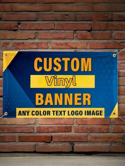 1Pc Customizable Vinyl Banner - Personalize With Your Design, Indoor/Outdoor Use, Weatherproof, With Grommets, Multi-Functional, Ornamental, Exquisite, Stylish, Adorable, Modern, Colorful, Unique, Perfect For Business Advertising, Events, Birthdays, Halloween, Christmas, Thanksgiving, Party Display, DIY Banner Signs, Gifts For Him/Her, Family, Friends, Anniversaries, Housewarming, Bedroom/Living Room,Stylish,Fashion,Hipster,Casual,Minimal Chic,Personalized,Customized,Custom,Unique,Guy Costumes,Capsule Wardrobe,Men Basic/Street Style,Ideal Gifts For Him,Boyfriend,Family,Friends,For Birthdays,For Vacation/Holiday,For School/Competition,For Sports/Climbing,Stylish,Fashion,Hipster,Casual,Minimal Chic,Personalized,Customized,Custom,Unique,Guy Costumes,Capsule Wardrobe,Men Basic/Street Style,Ideal Gifts For Him,Boyfriend,Family,Friends,For Birthdays,For Vacation/Holiday,For School/Competition,For Sports/Climbing,Outdoor Decor