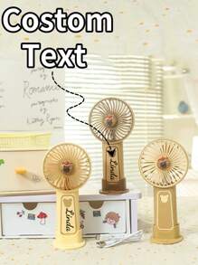 Customized Minimalist Hidden Stand Desktop Portable Small Fan With Three Levels Of High Wind Power, Student Summer Travel Portable Fan Back To School