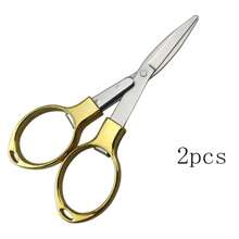 Set Of Four Embroidery And Sewing Scissors - Vintage Stainless Steel Precision Craftsmanship For Fabric And Thread Cutting - A Must-Have For Tailoring And Needlecraft