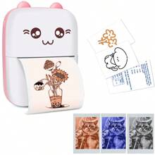 Imprimante photo mini couleur - Imprimante photo portable sans encre C9, machine fabricante de mémos en couleur, étiqueteuse de poche Bluetooth pour études, graphiques, diagrammes anatomiques, photos, reçus, impression couleur sur blanc