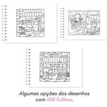 KIT Livro de Colorir Bobbie Goods 200g A5 - Canetinhas Ponta Dupla 24/36