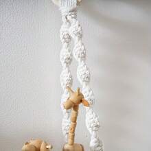 Hand-Woven Tapestry Shelving Living Room Wall Simple Fringe Shelf Double Layer - Multicolor - View 3