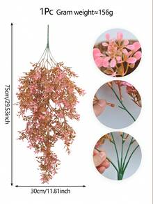 1PC/2PCS Artificial Suspension Plant Pink Series Plants Suitable For Wall Home Living Room Indoor And Outdoor Decoration