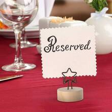 1 件新款日式创意铁丝备忘录夹，木质底座复古名片夹，留言夹，家居装饰配件，照片夹，情人节、新年、男朋友、父母、返校、学校用品的完美礼物 - 彩色 - 查看 10