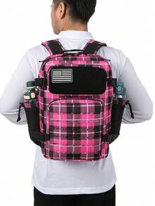 25L Men's Tactical Backpack Morel Daypack 3 Day Emergency Bag Hiking Backpack With Water Bottle Holder Trekking Mountaineering Bag Large Capacity Outdoor Travel Backpack Sports Bag Camping Equipment - 玫紅色 - 查看 4