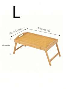 1pc Foldable Laptop Desk Tray, Suitable For Bed, Sofa, Outdoor Picnic, Eating Snacks And Working, Natural Material With Varied Texture, Detachable Accessories (Gifts For Father's Day, Mother's Day, Back To School)