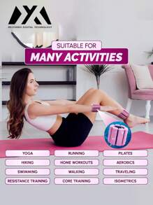 MEIYIXING Bandas ajustables con peso para pierna o muñeca, aptas para yoga, danza, gimnasio y correr. Banda de resistencia para entrenamiento. Accesorio de gimnasio de material de silicona rosado amigable con la piel, para deporte, gimnasio, ejercicio en casa, pesas de gimnasio, pesas, pesas para mujeres