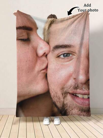 1 pezzo Coperta personalizzata con foto e testo, coperta in pile come regalo per la Festa della Mamma, Festa del Papà, biancheria da letto, coperta per il pisolino in ufficio, traspirante, lavabile, divertente, carina, amorevole, morbida, confortevole, elegante, semplice, personalizzata, regalo ideale per lui, lei, il fidanzato, la fidanzata, il papà, la mamma, gli amici, per la Festa della Mamma, per San Valentino