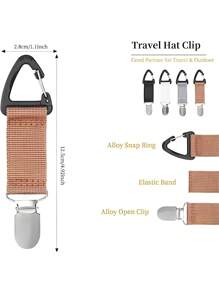 Essential Hat Clip For Travel - Easy To Hang On The Bag, Firmly Fix The Hat, Ultra-Light And Portable, Can Be Attached To Handbags, Backpacks, Belts, Suitcases, Suitable For Sun Hats And Towels, Essential Accessories For Summer Travel