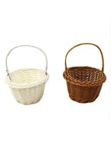 1/3 buc Coșuri mini din ratan țesut, Coșuri cadou potrivite pentru nunți, petreceri, mirese și miri, Decorațiuni de nuntă, Decor de petrecere, Decor de casă, Cutii cadou, Suveniruri de nuntă, Recuzită foto, Flori proaspete