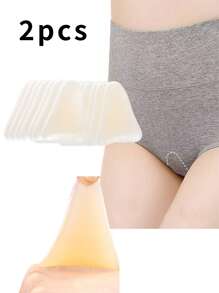 2 Confezioni di adesivi in silicone senza cuciture antiscivolo per protezione intima, per donna, traspiranti e confortevoli, adatti per costumi da bagno, pantaloni yoga, abbigliamento da tennis, bikini