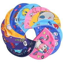 1pc Vibrant Cartoon Swim Cap For Youngsters - Stretchy, Ear-Protecting Fabric In Mixed Colors With Unicorns, Sharks, And More - Perfect For Pool Activities & Bath Time - 彩色 - 查看 2