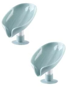 4pcs/2pcs/1pc Soap Box Perforation-Free Household Standing Laundry Soap Box Toilet Washing Creative Drain Rack No Water Storage Soap Box Lotus Suction Cup Wall Mounted